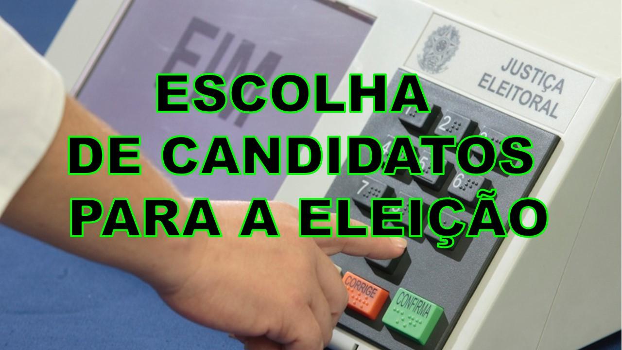 ESCOLHA DE CANDIDATOS PARA A ELEIÇÃO